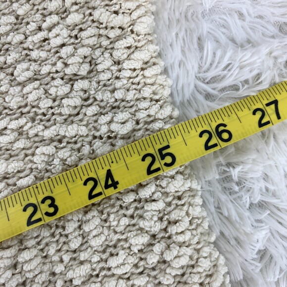 POL Large Cream Popcorn Boucle Knit Hooded Long Tunic Dress Sweater Size Large - Picture 6 of 7